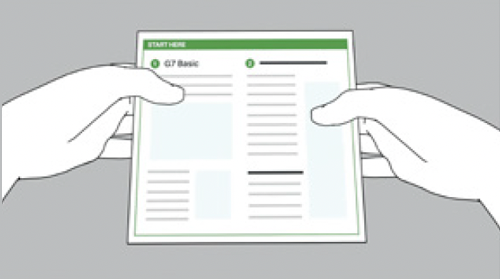 START HERE guide included in the box